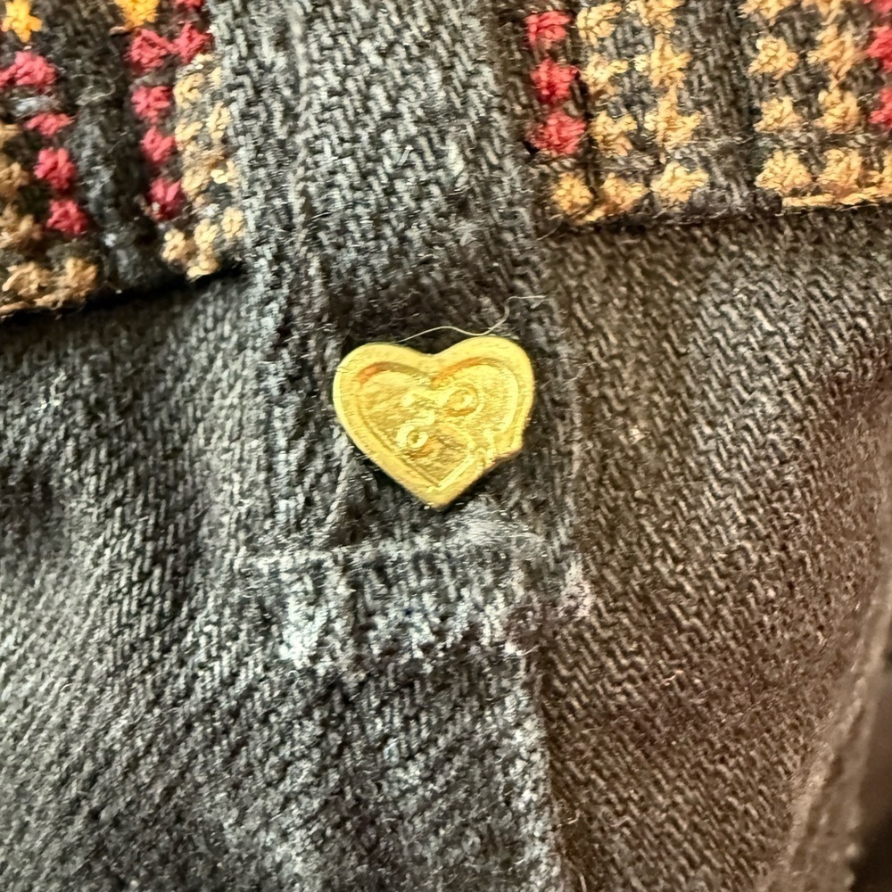 Vintage Luxirie Labor Of Love Jeans Denim Womens Size 26 Embroidered Pockets - Picture 4 of 16